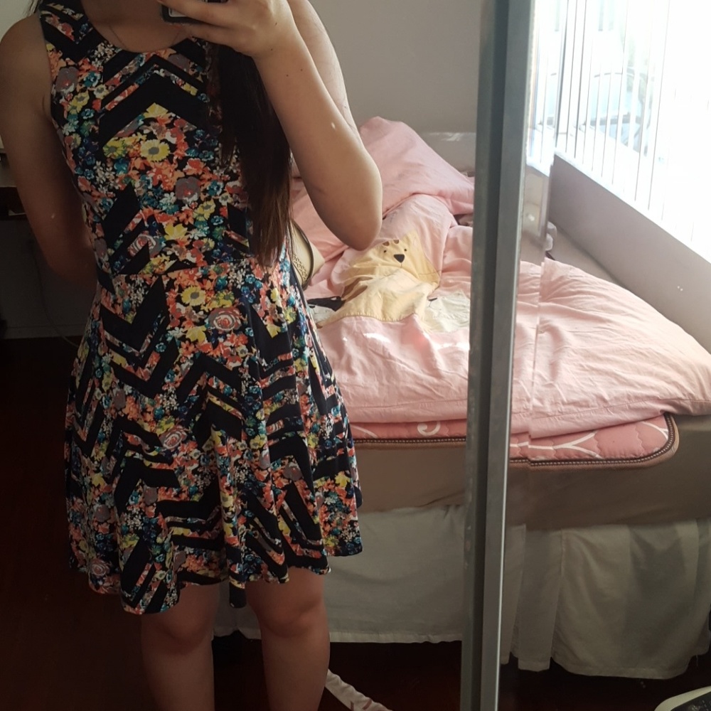 Black floral dress
